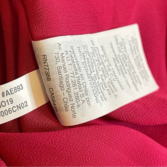 J. Crew fuchsia pink velvet double v-neck fabric ribbon straps tank top size S - Picture 8 of 11